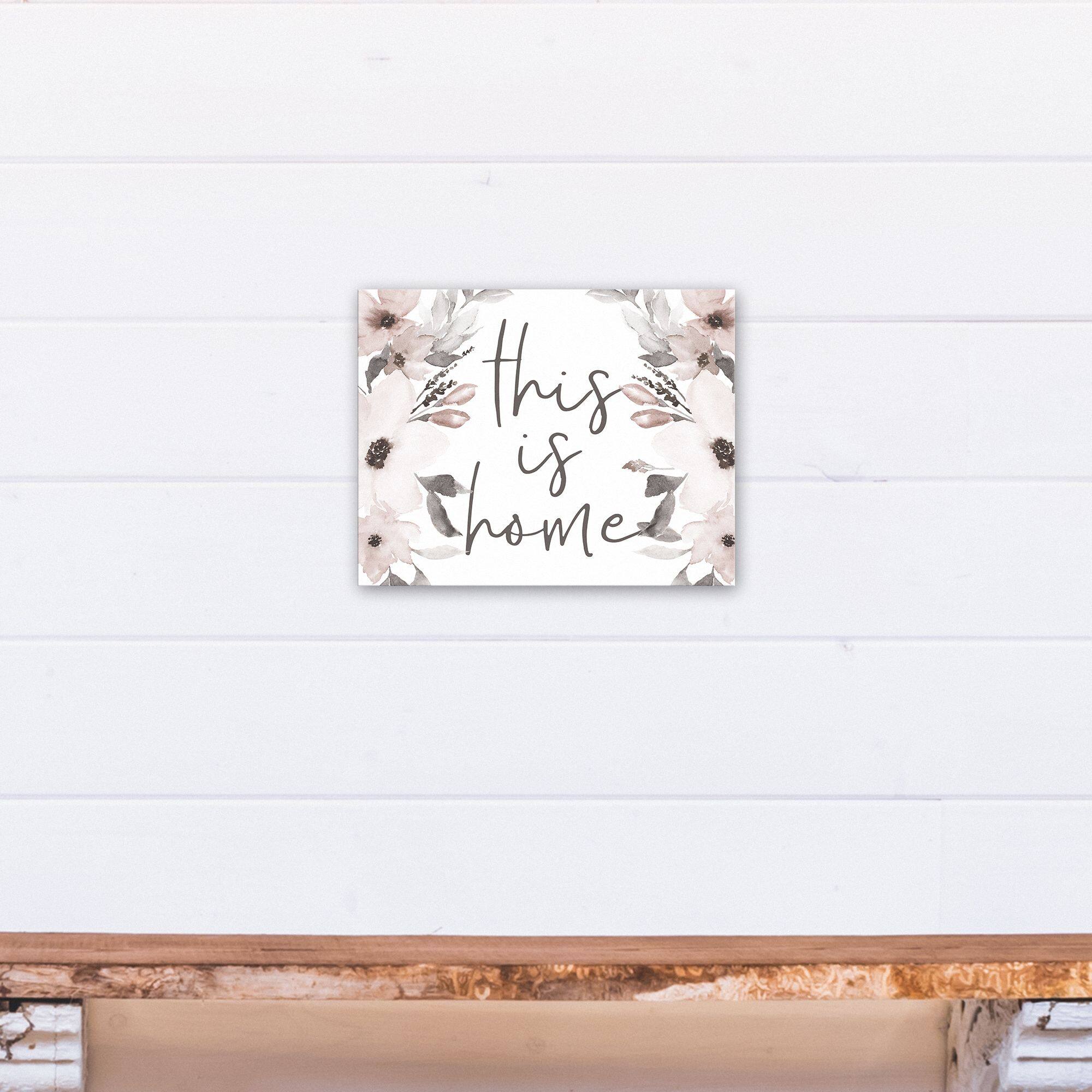 This Is Home Florals 11" x 14" Canvas Wall Art